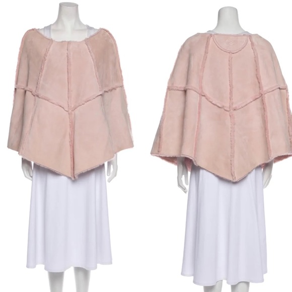 ugg-jackets-coats-nwt-ugg-genuine-leather-poncho-baby-pink-small